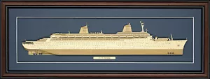Wood Cutaway Model of SS Norway - Made in the USA - Picture 1 of 1