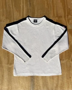 Vintage Polo Jean Co. Ralph Lauren Sweater Mens Size XXL White Stripe Crew Neck - Picture 1 of 8