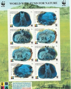 1999 WWF: KYRGYZSTAN CORSAC FOX HOLOGAM MINATURE SHEET (MNH) - Picture 1 of 1