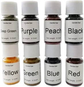 8 Farben DIY Soja Kerzenfarbe hochkonzentriert Flasche Soja Kerzen Duftkerze - Bild 1 von 7
