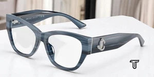 JIMMY CHOO JC3033BU 5072 Striped Navy Demo Lens 52 mm Women's Eyeglasses - Picture 1 of 1