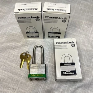 Lot of 3 Master Lock No. 3 Security Padlocks 2" Shackle - ST815 - NEW - Picture 1 of 5