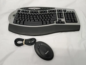 Microsoft Wireless Comfort Keyboard 4000 & Optical Desktop Receiver USB Curved - Picture 1 of 7