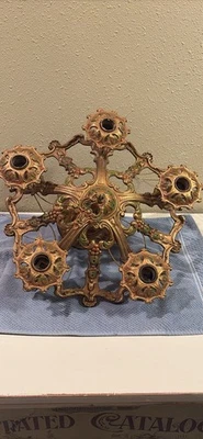 RARA ARAÑA ANTIGUA ART NOUVEAU LAPCO 1615 HIERRO FUNDIDO EN EXCELENTE ESTADO Foto 1 de 4