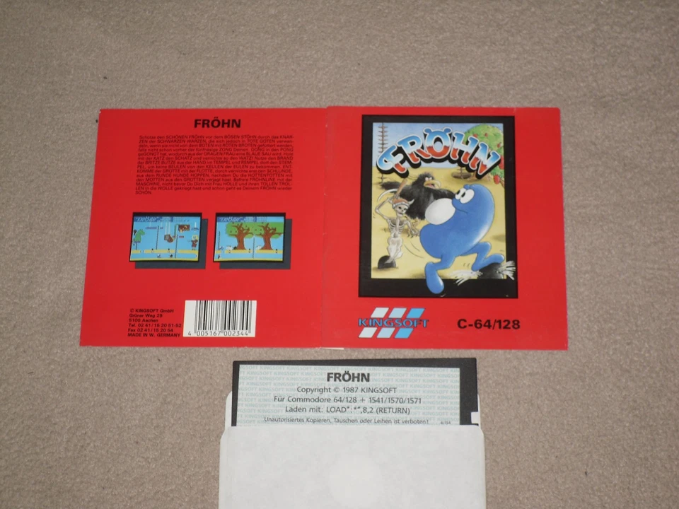 *** Commodore C64 OVP Spiel DISK --- FRÖHN von Kingsoft *** - Bild 1 von 1