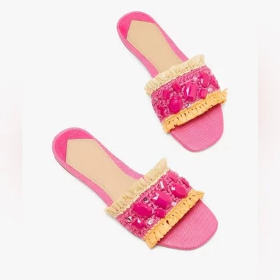Sandalias Kate Spade Bora Bora Rosa Naranja Nuevas Sin Caja Talla 8.5 Foto 1 de 4