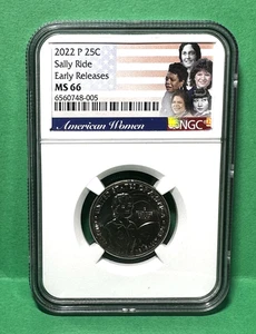 2022-P Sally Ride Early Releases MS66 NGC Graded - Picture 1 of 2