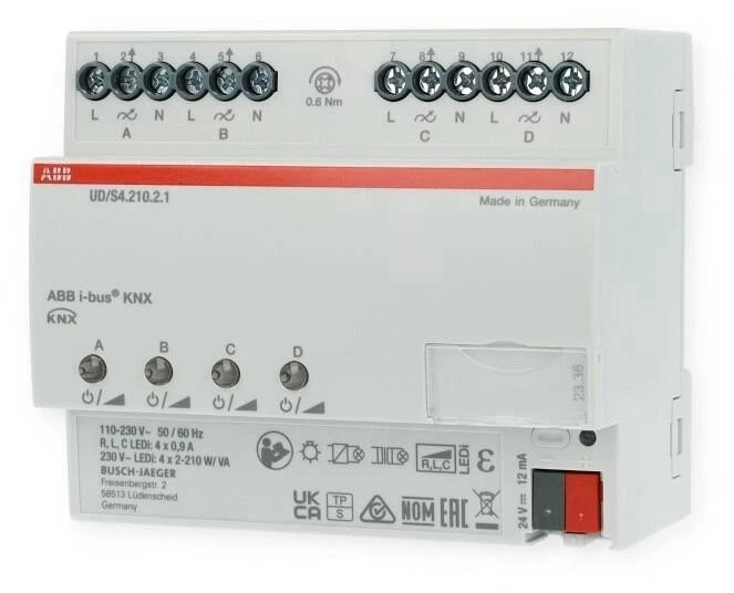Regulador KNX 4 velocidades LED regulador ABB UD/S4.210.2.1 - Imagen 1 de 1