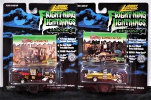 Johnny Lightning Munsters Koach Dragula Set Frightning Lightnings Barris 2 Cars - Picture 1 of 5