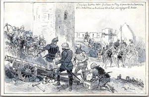 Postal ROBIDA firmada por artista de colección JOAN OF ARC "Compiegne 24 Mai 1430" sin usar - Imagen 1 de 2