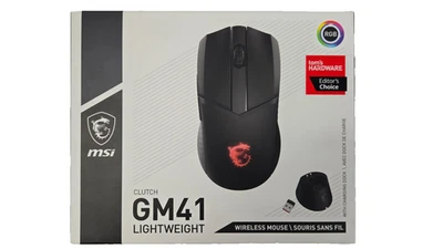MSI Clutch GM41 Lightweight Wireless Gaming Mouse with Charging Dock Black - Image 1 of 3