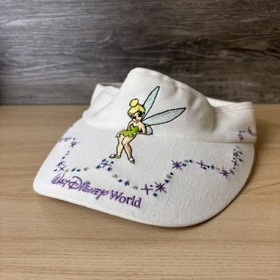 Disney Tinker Bell Hat Visor Strap Back Embroidered Fairy Womens Peter Pan - Image 1 of 4