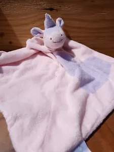 Angel Dear Unicorn Pink Purple Heart Lovey Security Blanket Plush Soft Baby - Picture 1 of 2