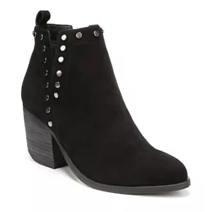 FERGIE Women's Side Slit Stud Design Leather Mariella Booties Shoes 8 1/2M TEDO - Picture 1 of 4