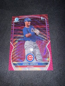 2023 Topps Bowman Chrome 1st Angel Cepeda Pink Vapor Wave Refractor /199