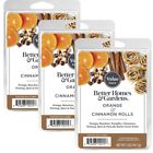 Lot of 3 Better Homes Scented Wax Cubes ORANGE & CINNAMON ROLLS 24 Cubes - New