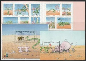 Namibia 1999 ** postfrisch Bl. 45+55+ MH MiNr. 972-981 Comic - Picture 1 of 1