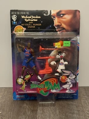 Zancos y émbolo vintage 1996 WB Space Jam Michael Jordan Sylvester Sky Stuffer Foto 1 de 2