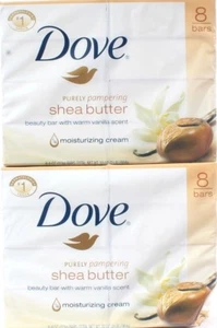 2 Packages Dove Purely Pampering Shea Butter Warm Vanilla 8 Count Beauty Bar - Picture 1 of 1