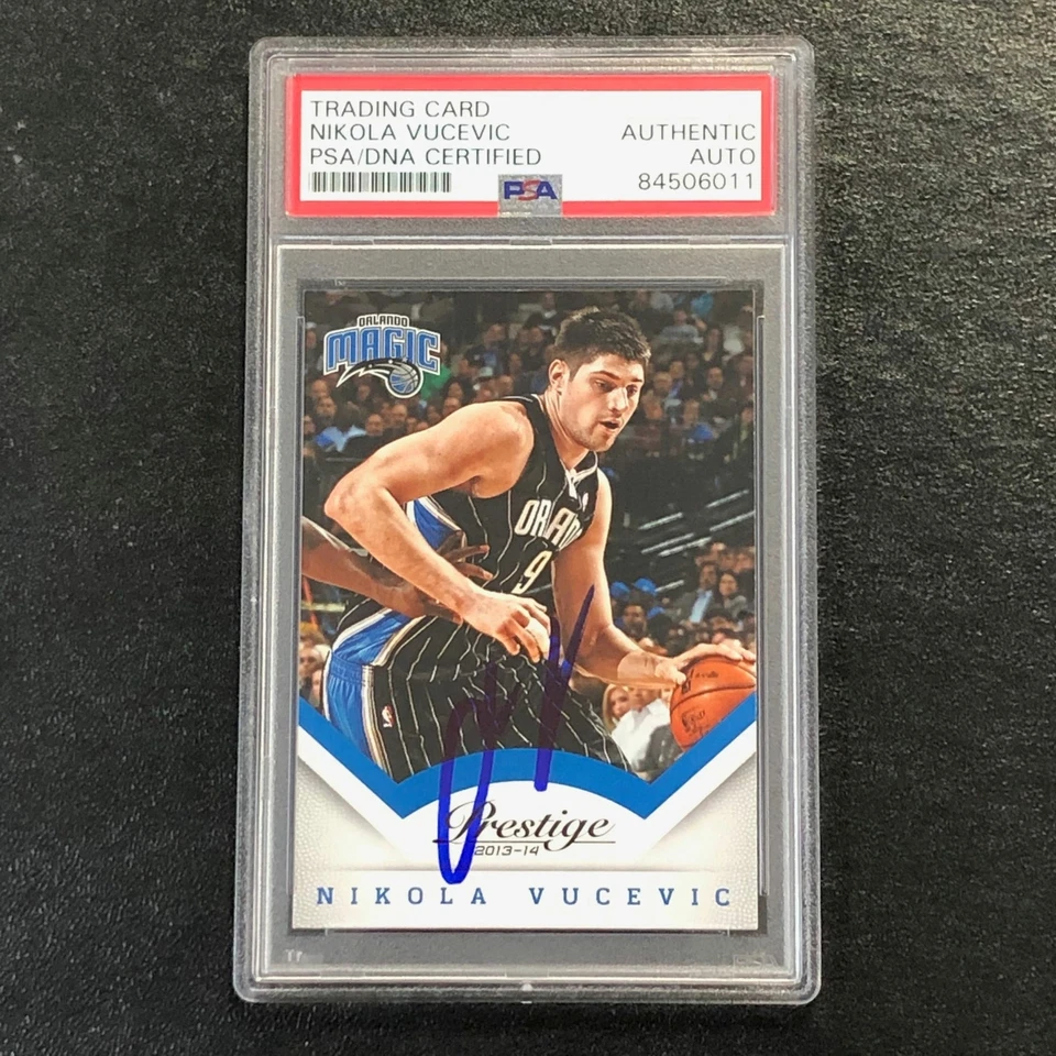 2013-14 Panini Prestige #118 Nikola Vucevic  Signed Card AUTO PSA Slabbed Magic - Image 1 of 2