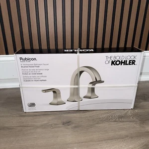 KOHLER Rubicon 8 pulgadas Grifo de baño de arco alto de 2 manijas ampliamente cepillado (8224) - Imagen 1 de 5
