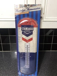 Standard Oil Co. Thermometer Blechschild - Chevron - Tankstelle 17,5" hoch - Bild 1 von 3
