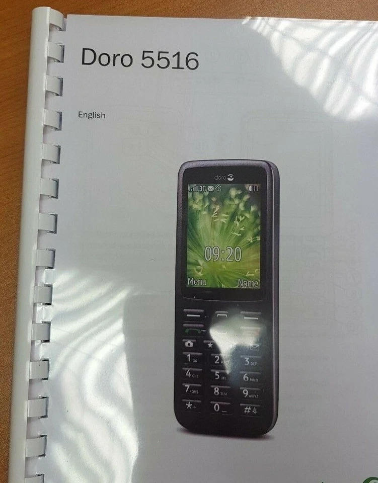 DORO 5516 PRINTED INSTRUCTION MANUAL USER GUIDE 70 PAGES A5  - Image 1 of 1