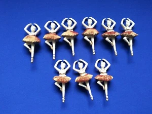 Ballerina christmas ornaments Vintage Lot Of 9 - Picture 1 of 11
