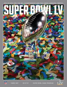 SUPER BOWL 55 LV STADIUM PROGRAM BUCCANEERS KANSAS CITY CHIEFS 57 LVII LVIII 58 - Picture 1 of 1