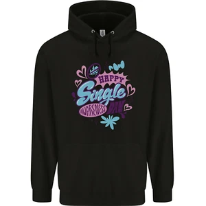 Sudadera con capucha Happy Single Day anti Santines Romance para hombre 80% algodón - Imagen 1 de 98