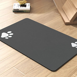 Pet Feeding Mat-Absorbent Dog Mat for Food and Water Bowl-No Stains Quick Dry Do