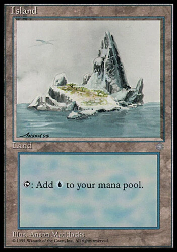 Island (Dragon) ~ Heavily Played Ice Age MTG Magic UltimateMTG Land Card - Image 1 of 1