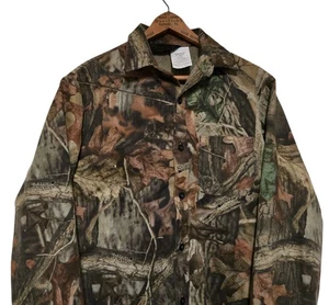 VTG Liberty Camo Shirt Long Sleeve Button Up Realtree Hardwoods Boys XL 18-20 - Picture 1 of 10
