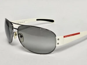 Prada Designer-Sonnenbrille weiß rot gestreift Sport mit Seitenschutz Made in Italy - Bild 1 von 7