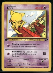 1st Edition Team Rocket Abra #49/82 - Picture 1 of 2