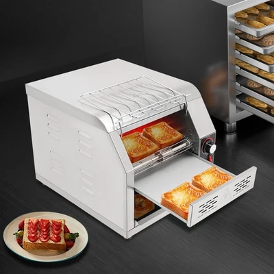 ?Transportador de encimera Horno de pizza Máquina tostadora de pan Máquina de cocina comercial Foto 1 de 4