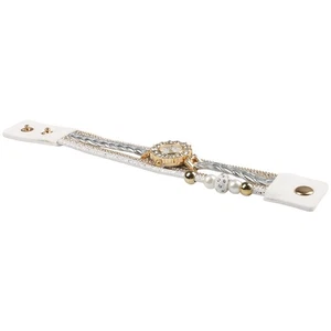Schicke und bequeme Modeuhr mit einzigartigem Perlen- und Diamantdesign - Picture 1 of 32