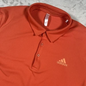 Camisa Polo Adidas Heat RDY Performance Para Hombre Grande Naranja Absorbe Humedad - Imagen 1 de 8