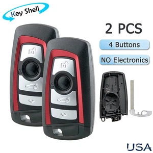 2 Replacement Remote Key Shell Case For BMW 1 3 5 7 Series F21 F22 F45 F46 X5 X6 - Picture 1 of 8