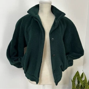 The Peruvian Connection Alpaca & Wool Dark Green Jacket Vintage Size 6 - Picture 1 of 13