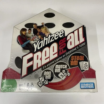 Yahtzee 免费适用于所有游戏全新 Parker Brothers 2008 工厂封装全新 — 第 1/4 张图片