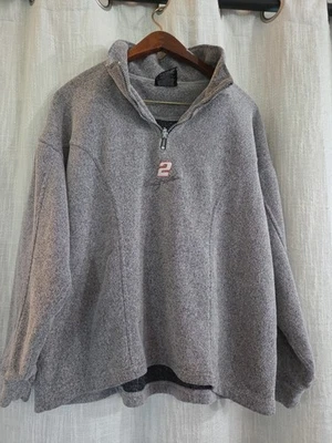 Suéter Vintage Chase NASCAR Rusty Wallace #2 1/4 Cremallera Gris Para Hombres XL Foto 1 de 4