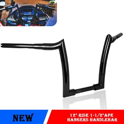 12'' Rise Rise Ape Hangers Handlebar For Kawasaki Vulcan 750 800 900 Foto 1 de 4