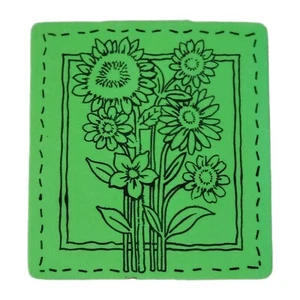 FLORAL FOAM MOUNTED STAMP ~ NEW NEVER USED - Picture 1 of 2