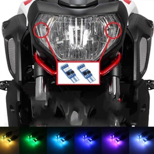For Yamaha FZ09 MT09 RGB Headlight Pilot Park Lights T10 LED Bulbs 2014-2016 - Picture 1 of 7