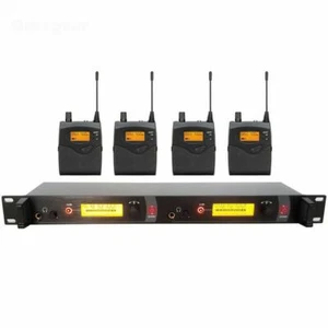 Wireless In Ear Monitor System 2 Channels 4 Bodypack Stage Monitoring Headphones - Picture 1 of 9