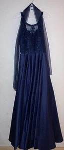 Fiesta Fashion Beautiful Formal Prom Sleeveless Long Dress With  Scarf, EUC, XS - Picture 1 of 7