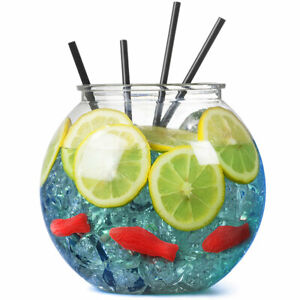Plastic Cocktail Fish Bowl 3ltr Party Drinking Fishbowl 185mm