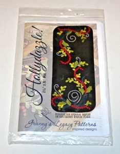 Estera Granny's Legacy Patterns patrón bordado "Hollydazzle" 8-1/2" x 20" - Imagen 1 de 3