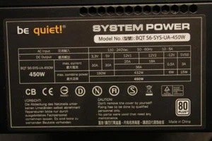 Be Quiet System Power S6 80Plus 450W (BN090) ATX Netzteil 450 Watt 80+ #27099 - Bild 1 von 1